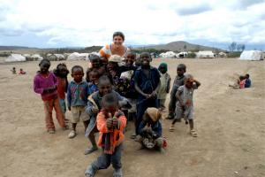 Working at an IDP Camp with VICDA in 2009.
